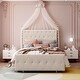 preview thumbnail 13 of 11, Twin Size Storage Bed Metal Platform Bed With A Big Drawer - Beige - 77.9"L X 42.2"W X (40.2 or 44.2)"H