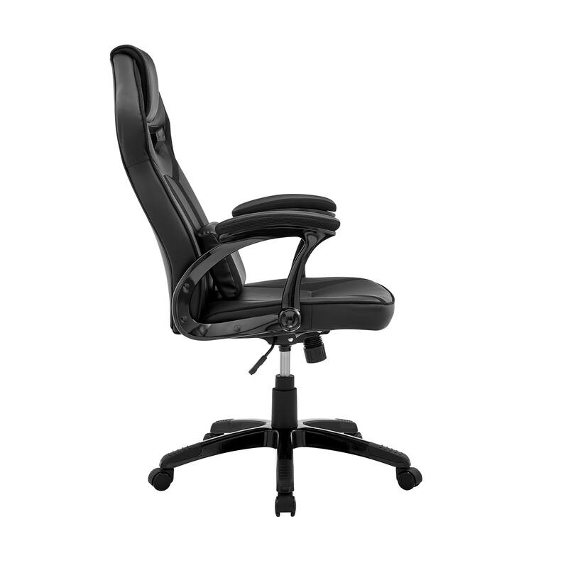 Aspect Adjustable Gaming Chair in Faux Leather with Mesh and Lumbar Support Pillow
