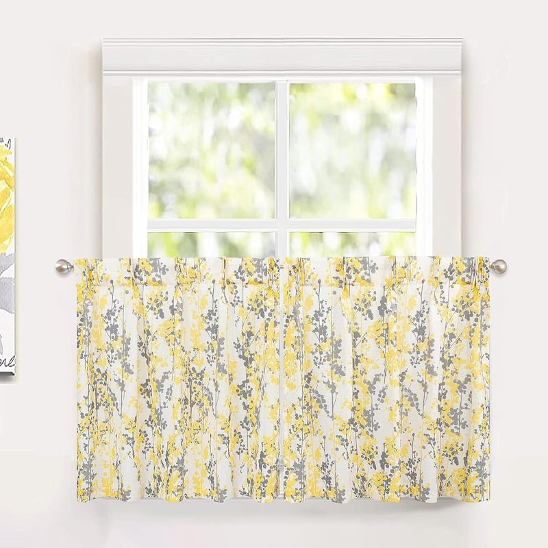 DriftAway Pinch Pleat Kitchen Curtains Linen Textured 30×36