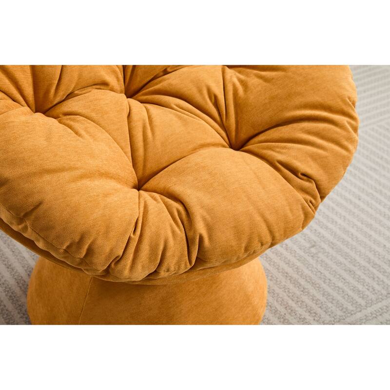 Chenille Swivel Barrel Chair for Living Room