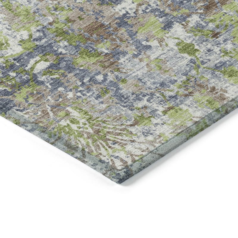 Machine Washable Indoor/Outdoor Vintage Traditional Chantille Rug