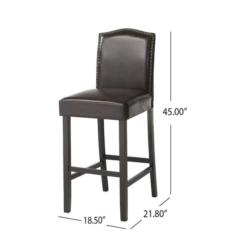 Upholstered Counter Stool Side Dining Chair Set of 2