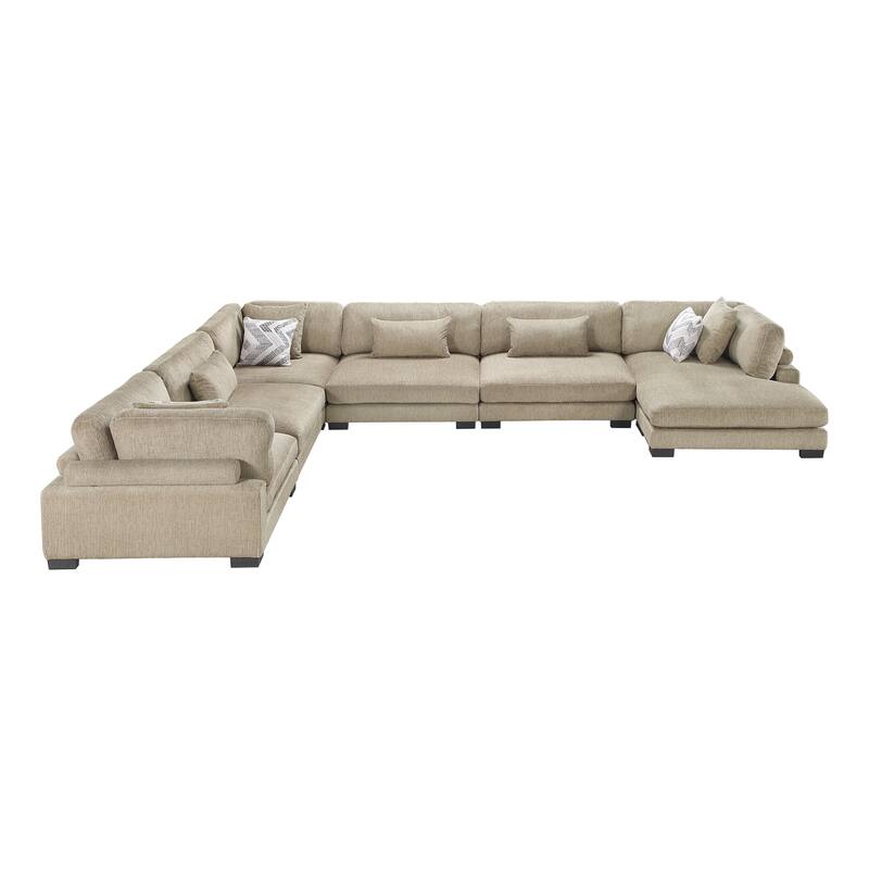 Abbeville Microfiber 6-Piece Modular Sectional with Chaise