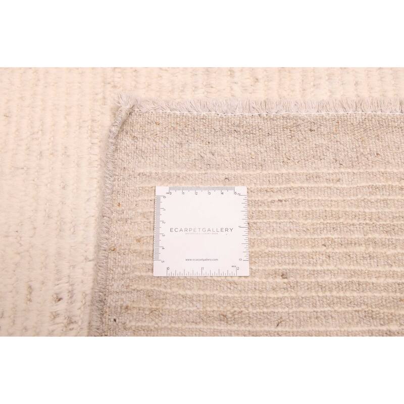 ECARPETGALLERY Hand-knotted Pak Finest Marrakesh Ivory Wool Rug - 9'1 x 11'9