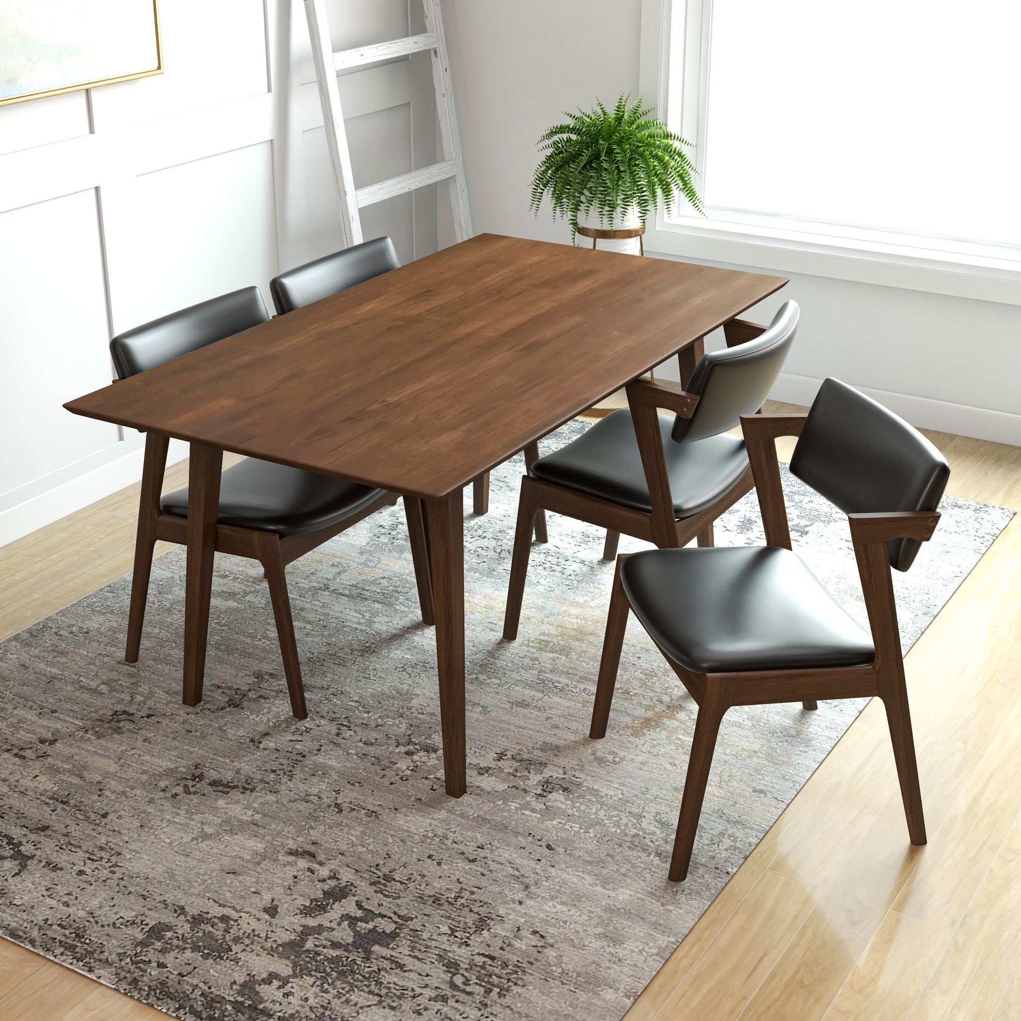 Adison Mid Century Modern Dining Table - Walnut - Overstock - 36556831