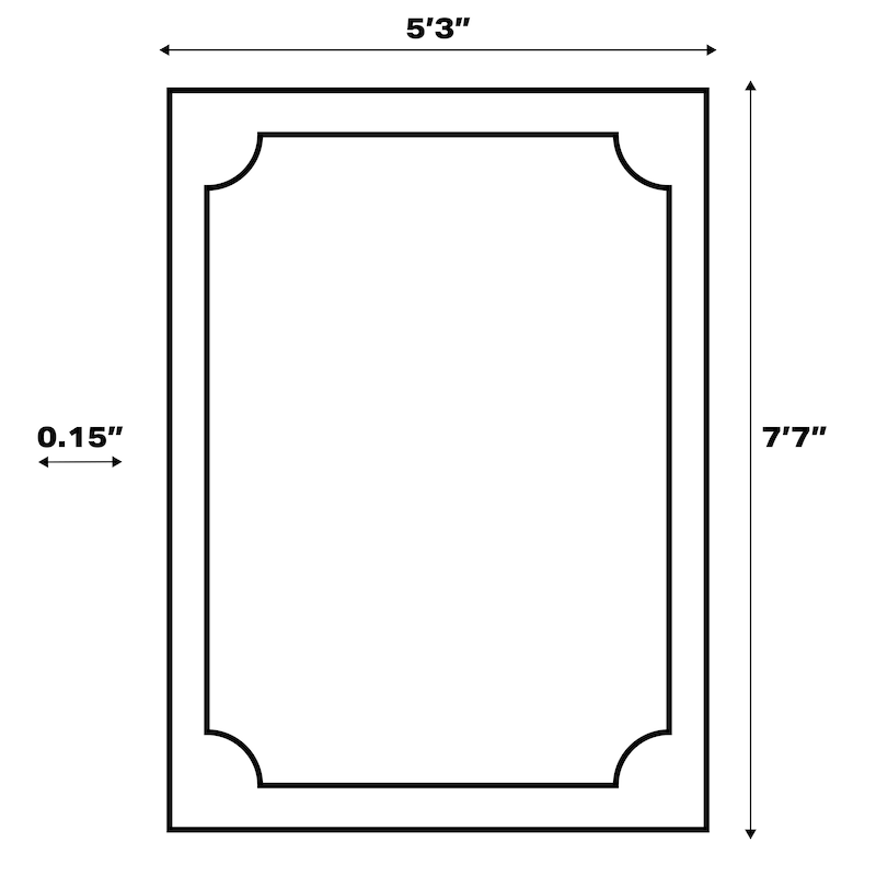 JONATHAN Y Miles Modern Minimalist Radius Corner Solid Indoor/Outdoor Shaped Area Rug