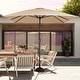 preview thumbnail 7 of 8, 8×10ft Rectangular Iron Patio Market Umbrella with Crank,No Tilt Design