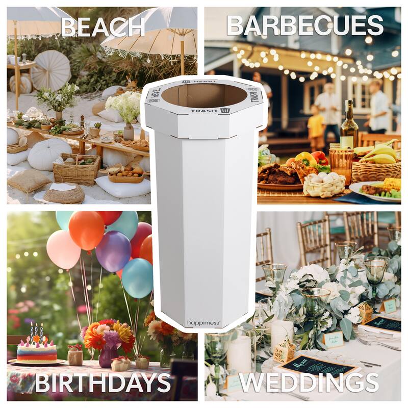 25-Gallon Disposable Cardboard Event Trash Can and Recycling Bin (Set of 2)