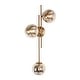 preview thumbnail 40 of 44, Bola Modern Gold 3-Light Chandelier Orb Glass Vanity Lights Wall Sconces