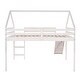 preview thumbnail 8 of 25, Contemporary Style Full Size Loft Bed with Slide, House Bed with Slide