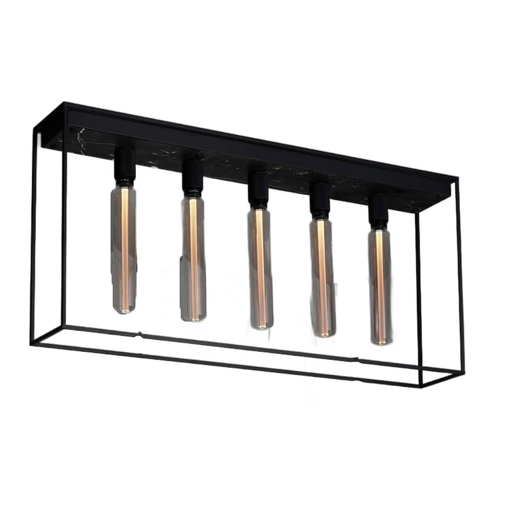 Buster + Punch NCA-02285 Caged 5 Light 43" Wide Semi-Flush Linear