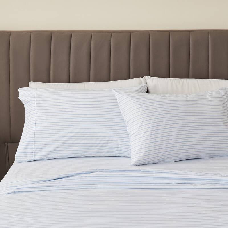 Premium Striped Microfiber Sheet Set