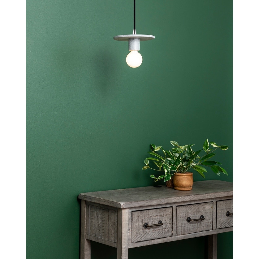 Justice Design Group Ceramic Discus Pendant - Concrete