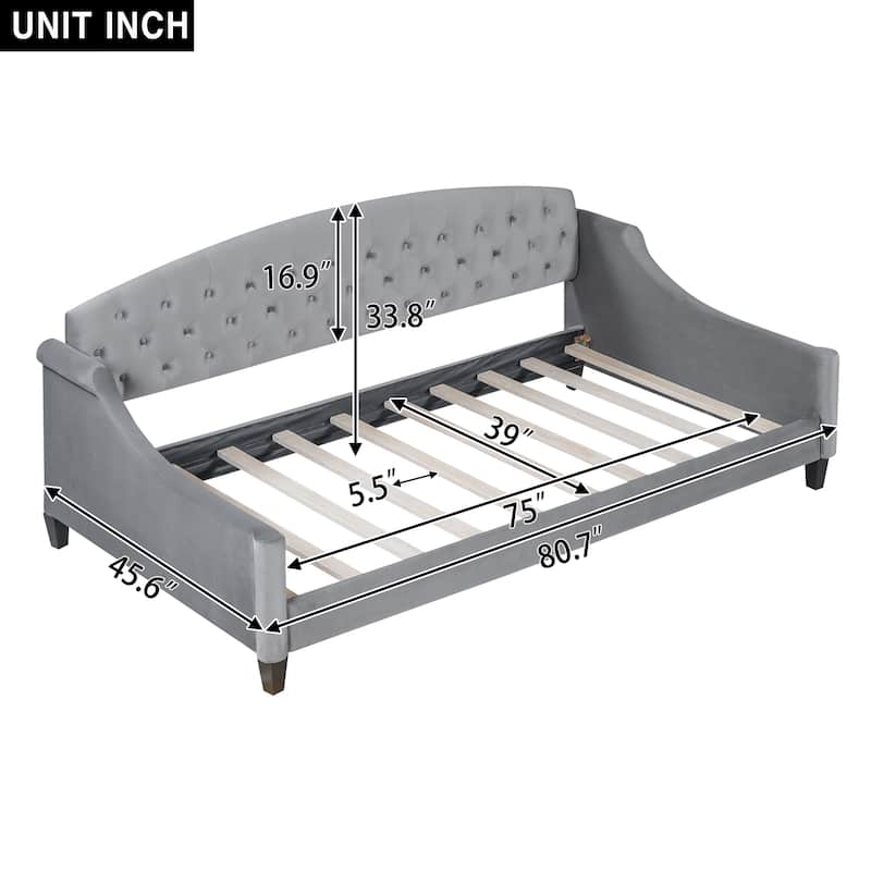 Luxury Tufted Button Twin Daybed - Modern and Elegant