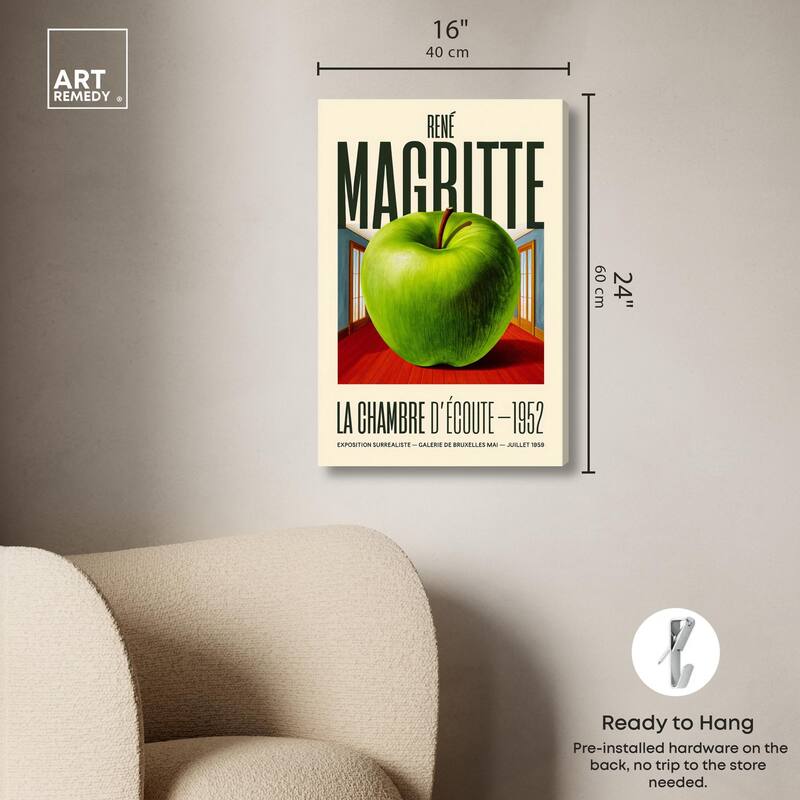 Magritte's Apple Room Canvas by Art Remedy, Gallery Wrapped