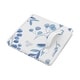 preview thumbnail 4 of 2, Floral Leaf Collection Foldable Fabric Storage Bins - Blue Grey White Boho Watercolor Botanical Flower Woodland Tropical Garden