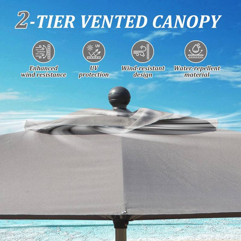 Aluminum Frame Patio Umbrella - Easy Tilt
