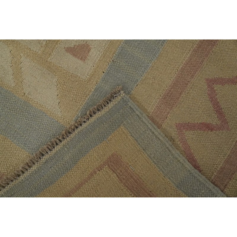 Hand Woven Oriental 100% Wool Carpet Southwestern Tribal Multi-Colored Kilim Area Rug - 6' 6'' X 4' 1''