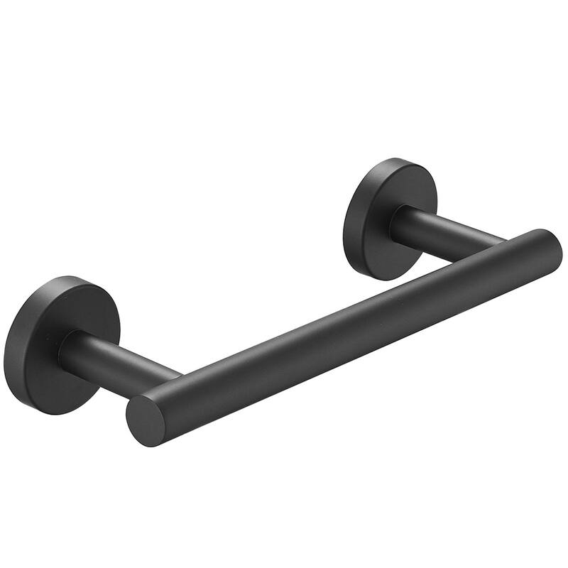 Wall Mounted Towel Bar Toilet Paper Holder - Matte Black