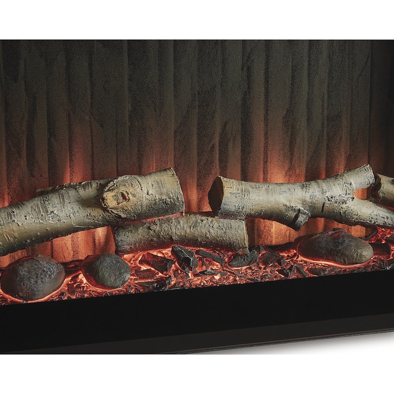 Signature Design by Ashley Entertainment Accessories Black Fireplace Insert - 34"W x 6"D x 15"H