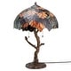 preview thumbnail 7 of 14, River of Goods Autumn Leaves Stained-Glass 24.5-inch Tiffany-Style Lamp - 16"L x 16"W x 24.50"H