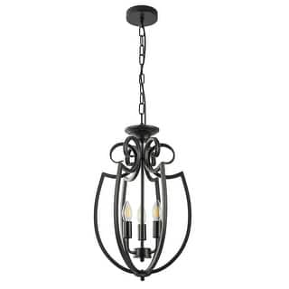 Meera 3-Light Modern Farmhouse Chandelier - 12 In. Wide