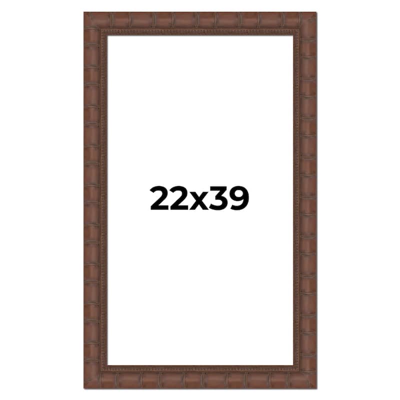 22x39 Frame Pewter Solid Wood Picture Frame Width 1.625 Inches | Interior Frame Depth 0.6875 Inches