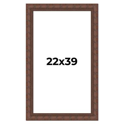 22x39 Frame Pewter Solid Wood Picture Frame Width 1.625 Inches | Interior Frame Depth 0.6875 Inches