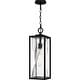 preview thumbnail 1 of 6, Zarah 1-Light Matte Black Outdoor Hanging Lantern