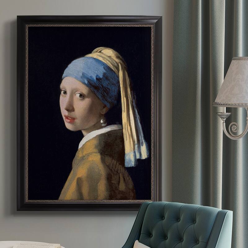 Girl with a Pearl Earring Premium Framed Canvas- Ready to Hang