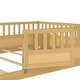 preview thumbnail 4 of 74, Wood Montessori Floor Bed with Super High Security Barrier, Door and Support Slats