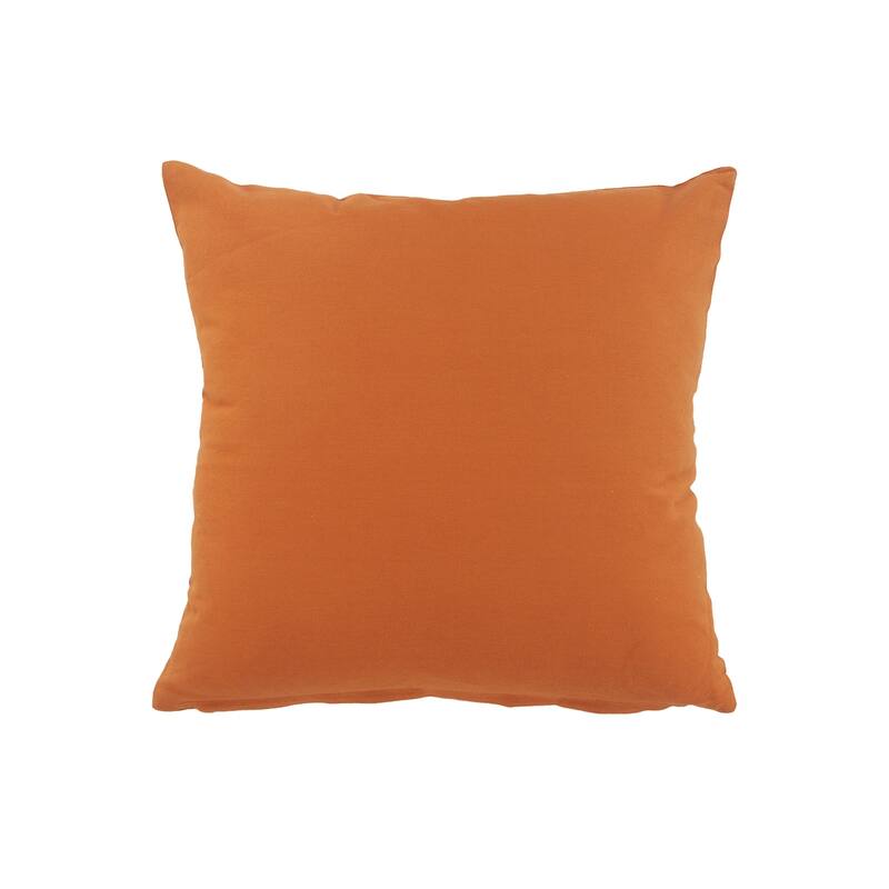 HomeRoots 20" X 20" Orange And Dark Orange 100% Cotton Geometric Zippered Pillow