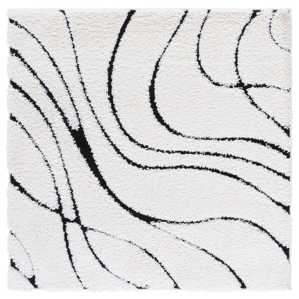 SAFAVIEH Florida Shag Staka Abstract Waves 1.2-inch Area Rug