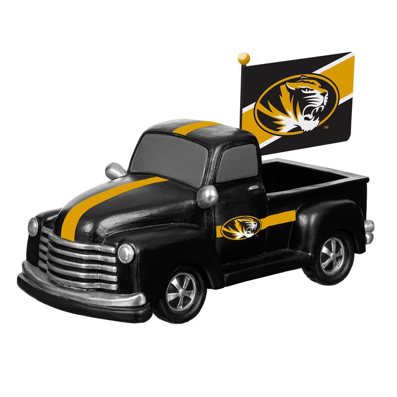 NCAA Rally Truck Garden Statue with Team Flag