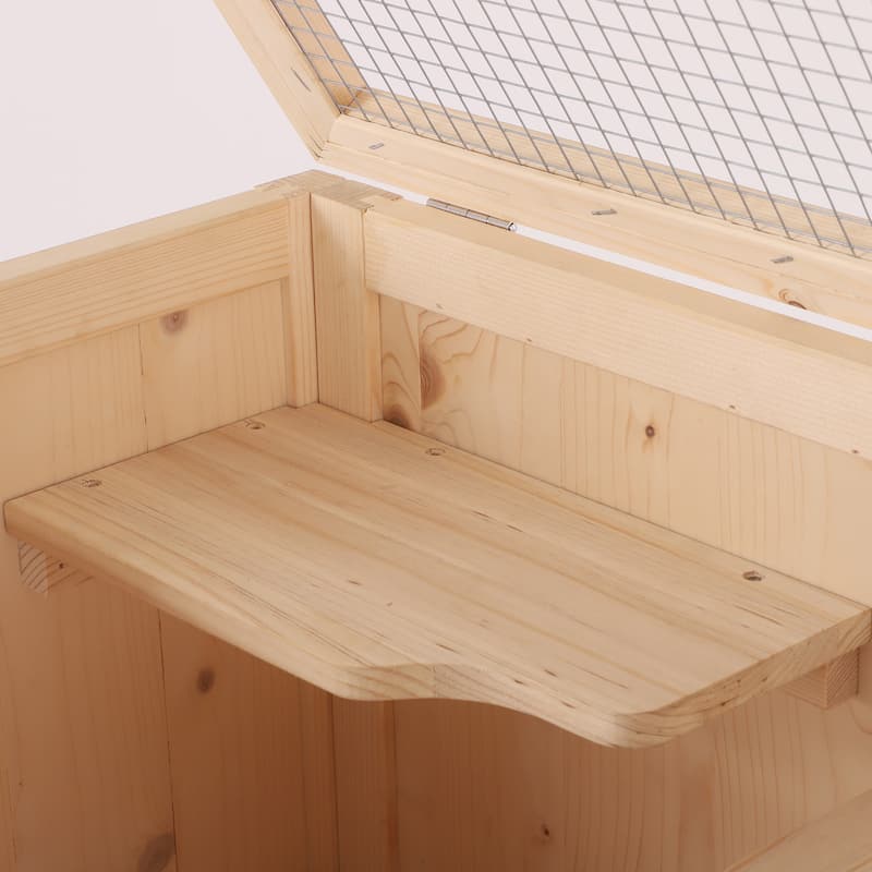 5-Tier Small Pet Cage for Hamsters and Mice with Solid Wood Frame Storage and Panels - 23.5" L x 15.75" W x 47.25" H