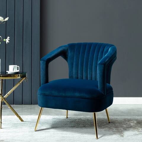 Alva Accent Barrel Chair with Tufted Design by HULALA HOME