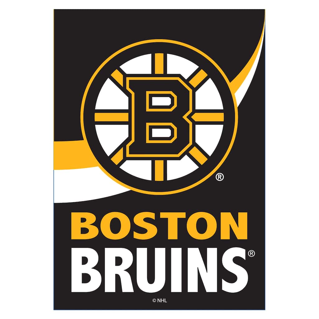 Boston Bruins Burlap Flag Garden Size
