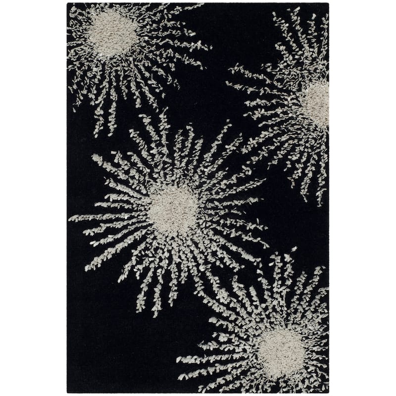 SAFAVIEH Handmade Soho Sade New Zealand Wool Rug - 2' x 3' - Black/White