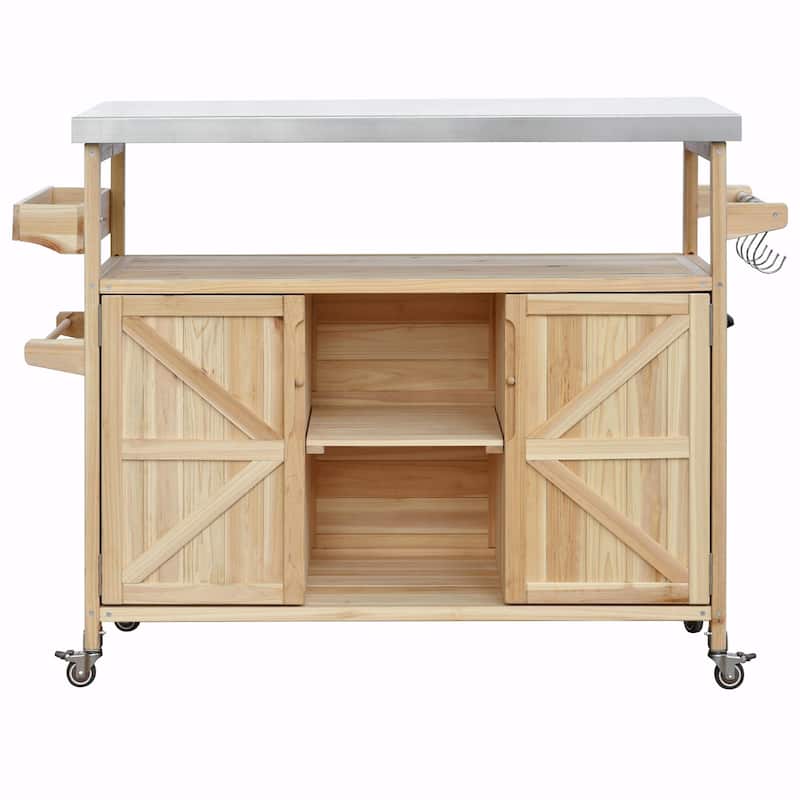 Farmhouse Outdoor Kitchen Island