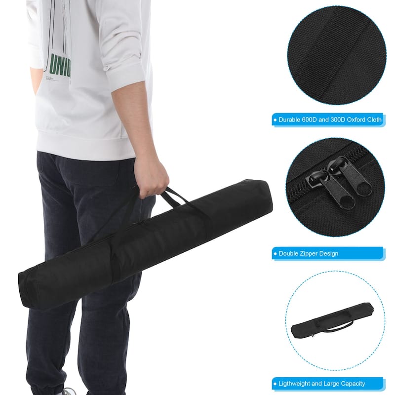 31" Camp Chair Replacement Bag Nylon Large Zippered Carrying Bag with Strap - Black