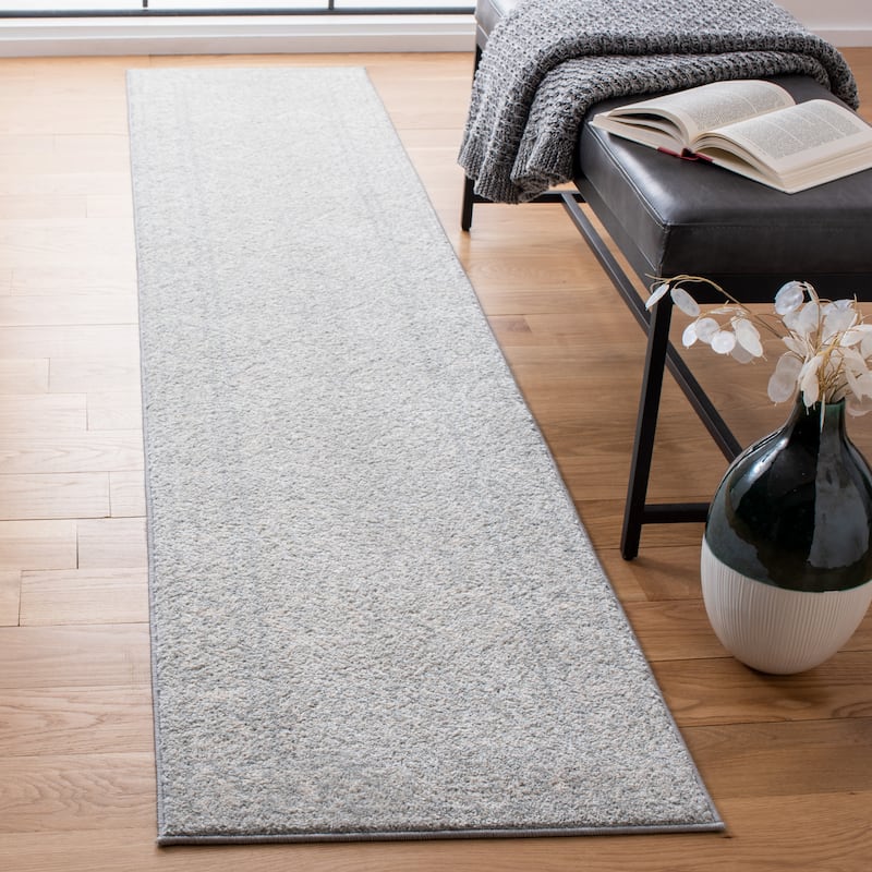 SAFAVIEH Tulum Yolonda Rustic Moroccan Boho Rug - 2' x 9' Runner - Light Grey/Ivory - Runner