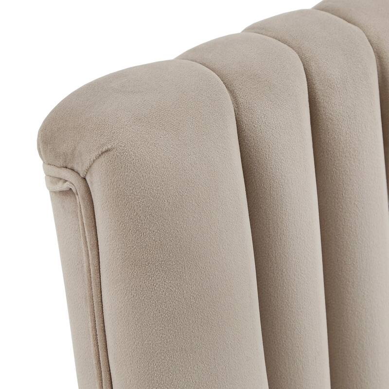 Andrea Velvet Channel Back Dining Chairs (Set of 2) by iNSPIRE Q Modern