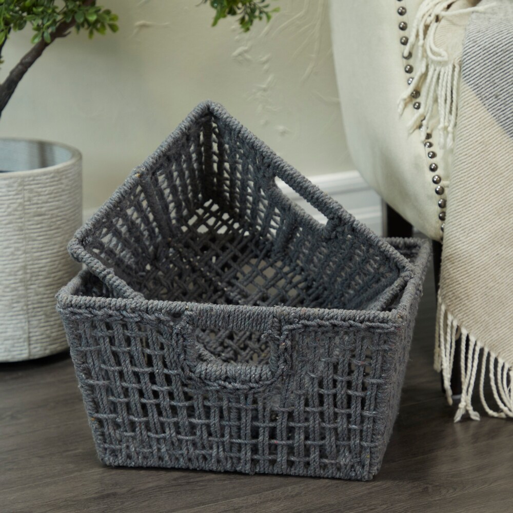 Gray basket sales for blankets