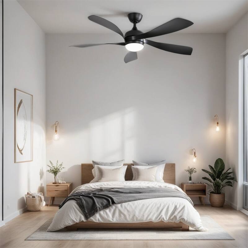 52" Dimmable Led Ceiling Fan with Remote Control,Reversible DC Motor
