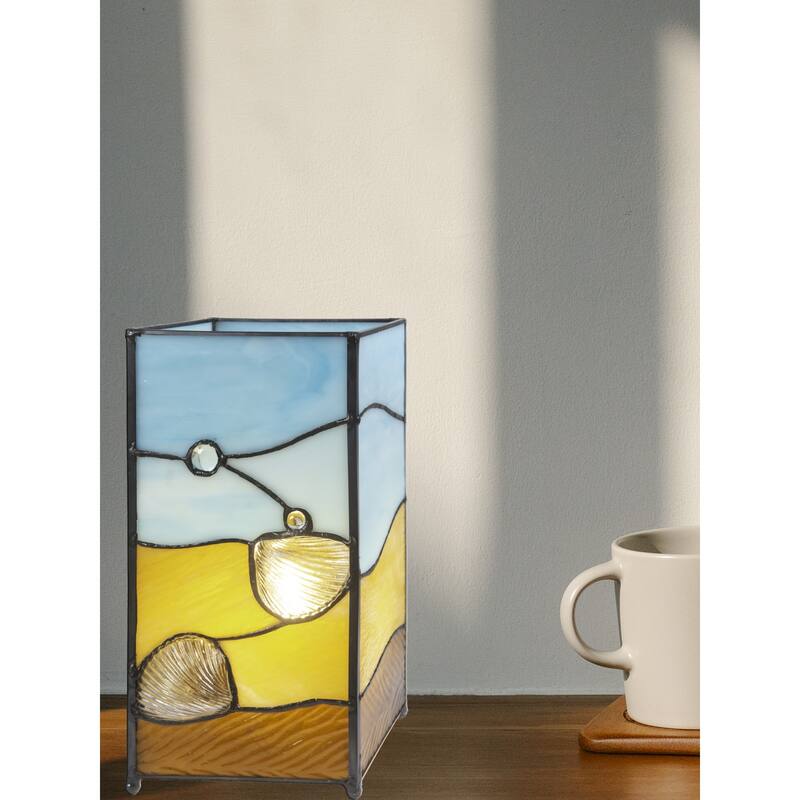 10 inches Tall La Rochelle Tiffany Uplight Accent Lamp - 10 inches Tall