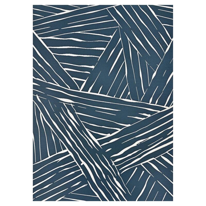 Dream Decor Rugs Gelato Bordeaux Indoor Outdoor Area Rug - 4' x 5'10" - Dark Blue/ Ivory
