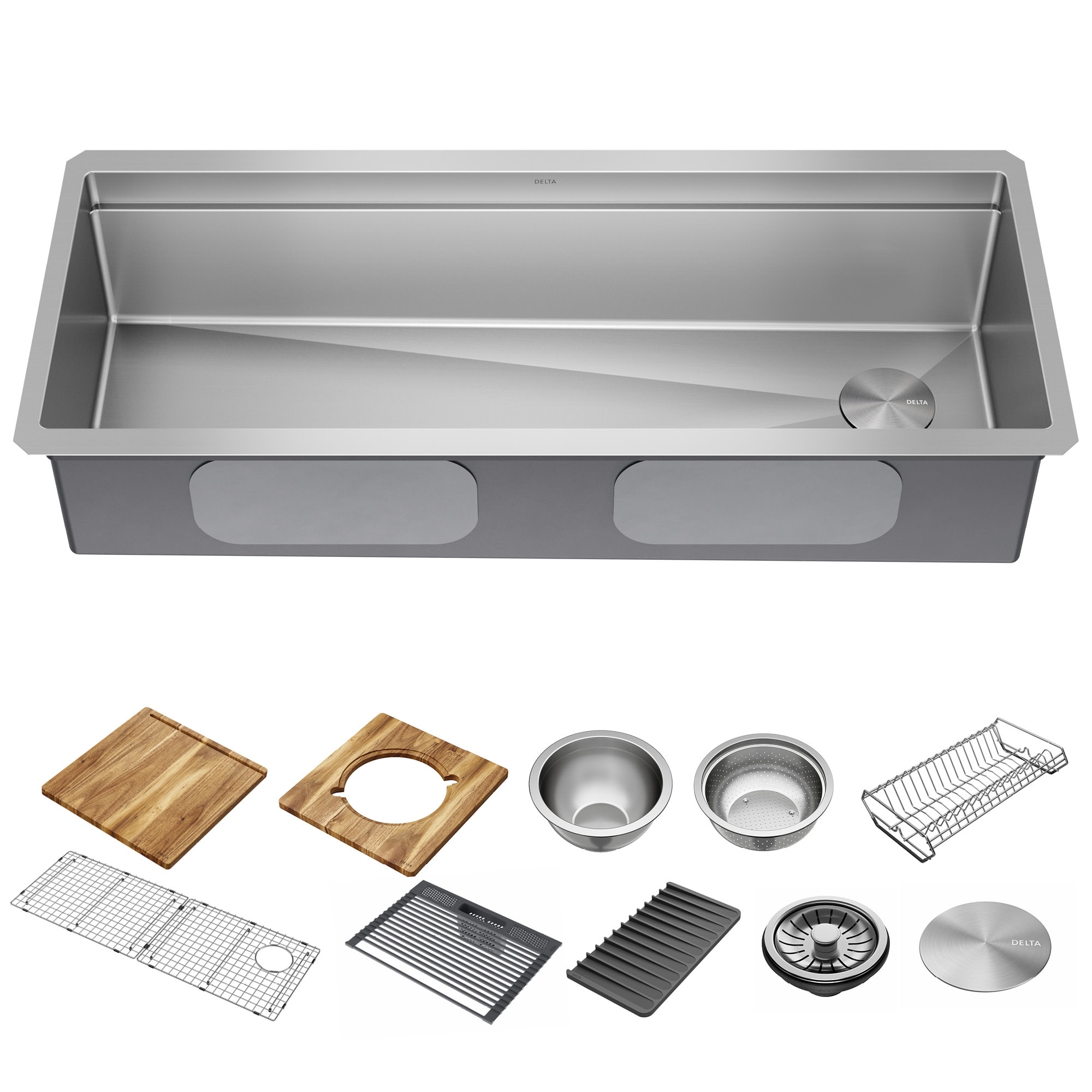 Delta 95BA132-45S Lorelai 45” Workstation Kitchen Sink Undermount 16