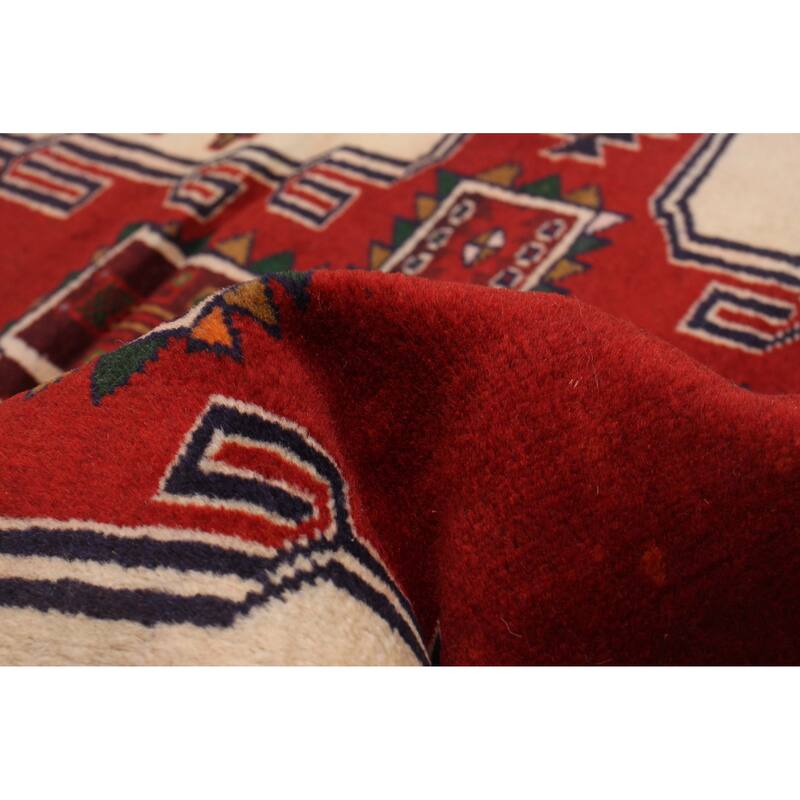 ECARPETGALLERY Hand-knotted Kayseri Vintage Red Wool Rug - 3'3 x 6'4