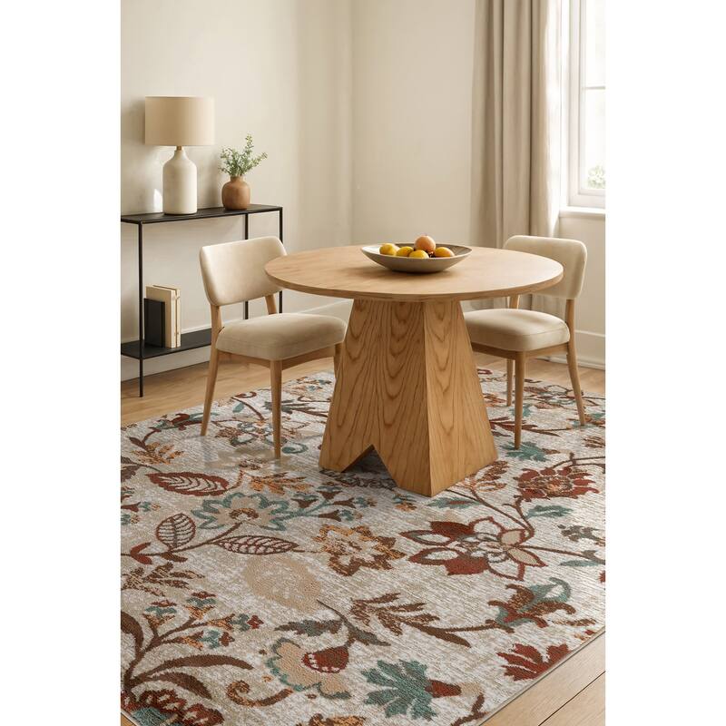World Rug Gallery Contemporary Vine Floral Area Rug