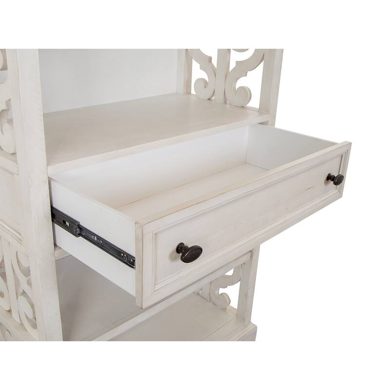 Magnussen Home Bronwyn Alabaster Bookcase - 40''W x 19.5''D x 68''H